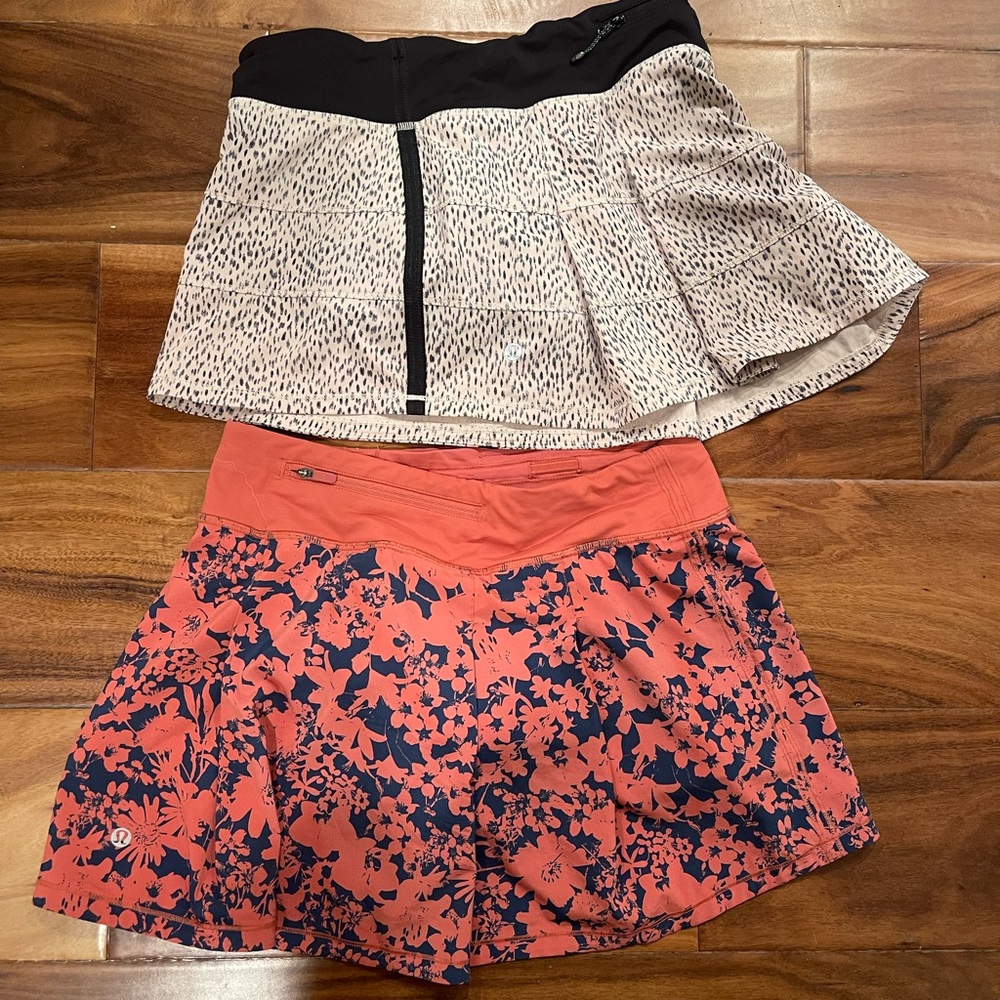 Two beautiful lululemon tennis skirts